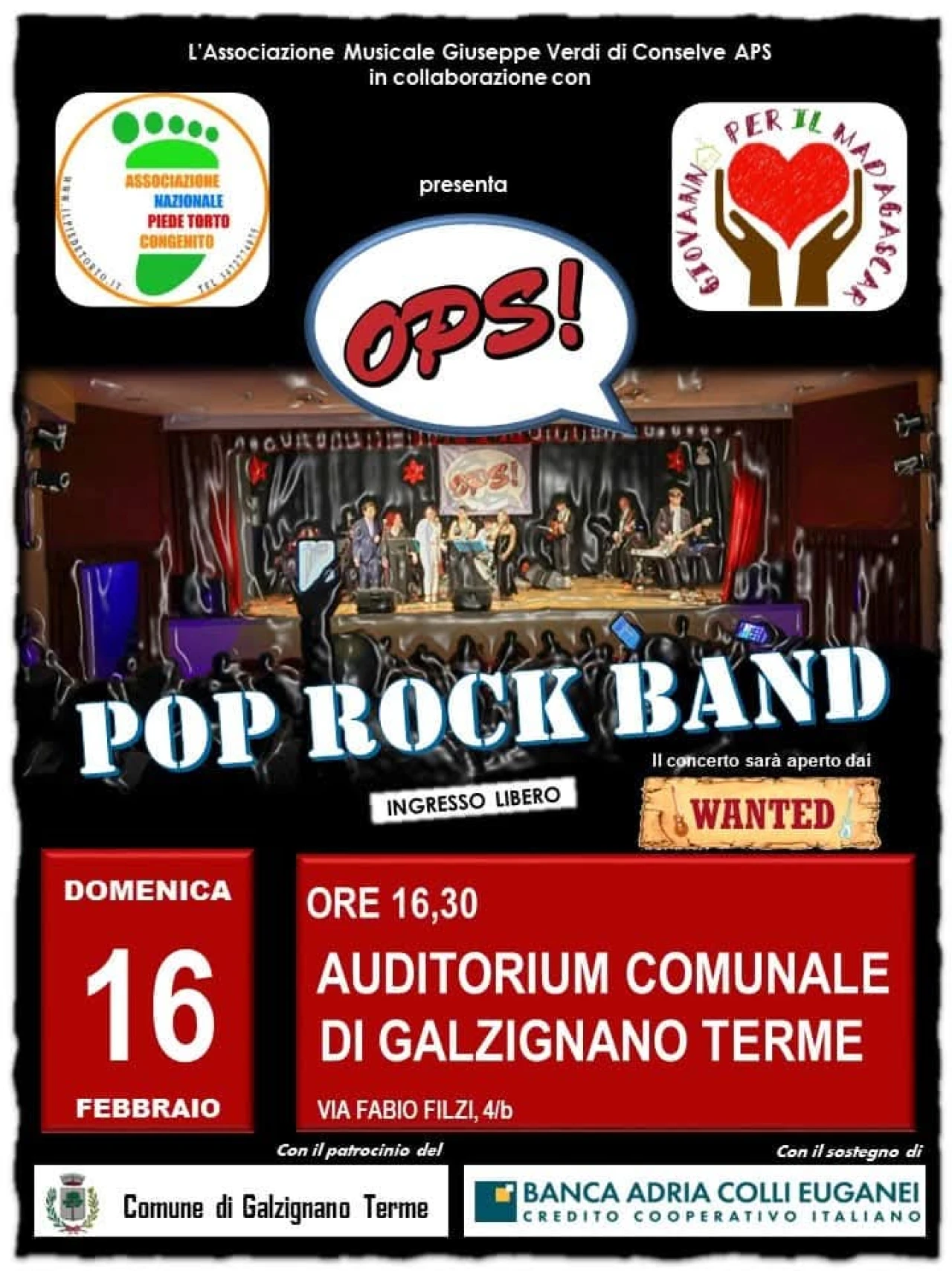 16 Febbraio 2025 "POP ROCK BAND"