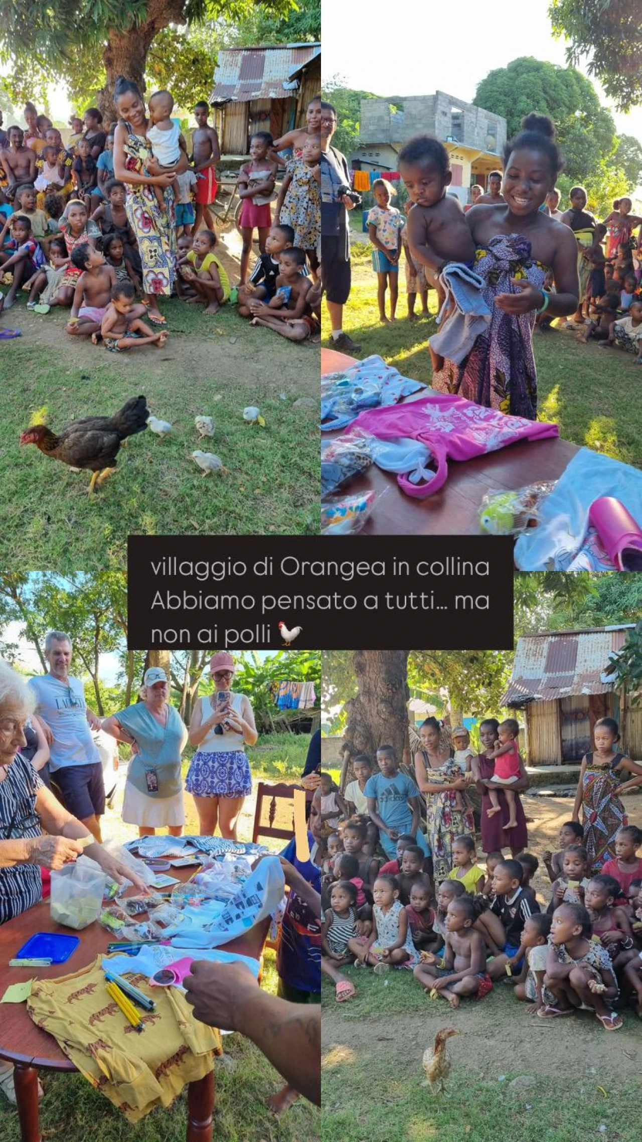 donazioni al villaggio di Orangea